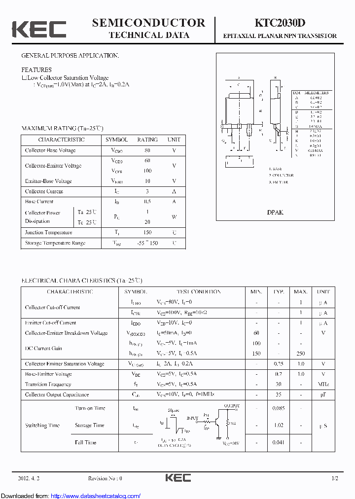KTC2030D_8696028.PDF Datasheet
