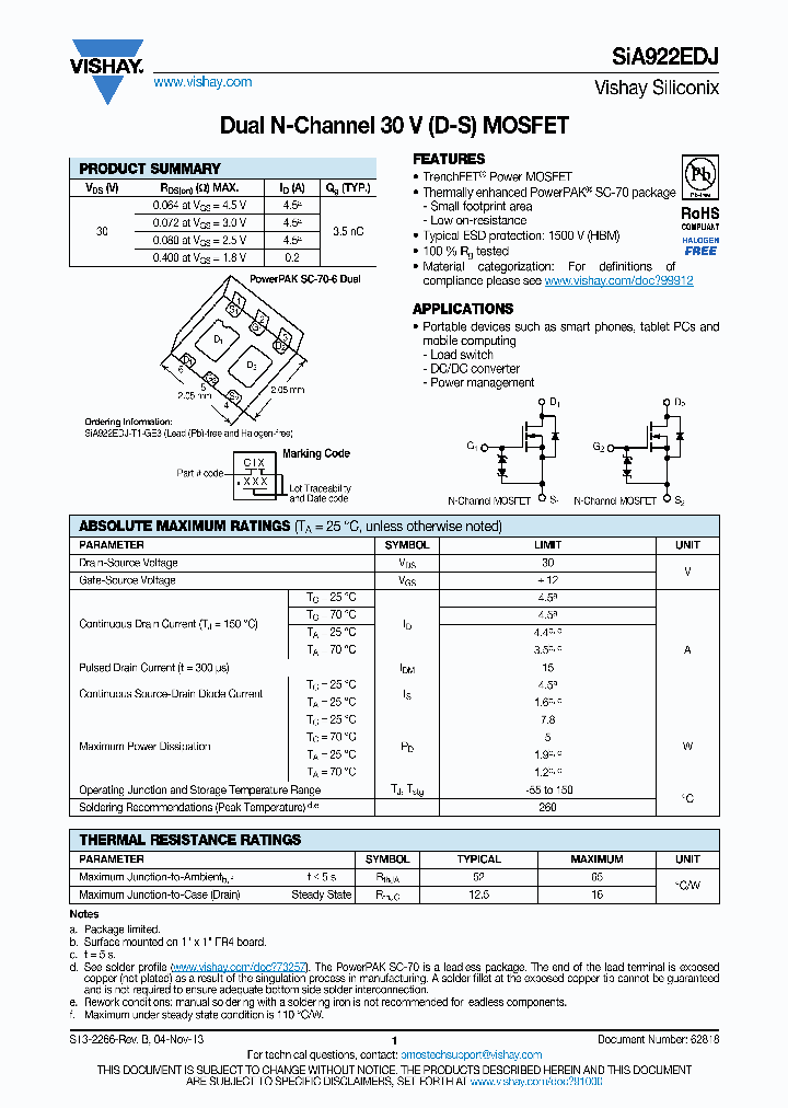 SIA922EDJ_8699600.PDF Datasheet
