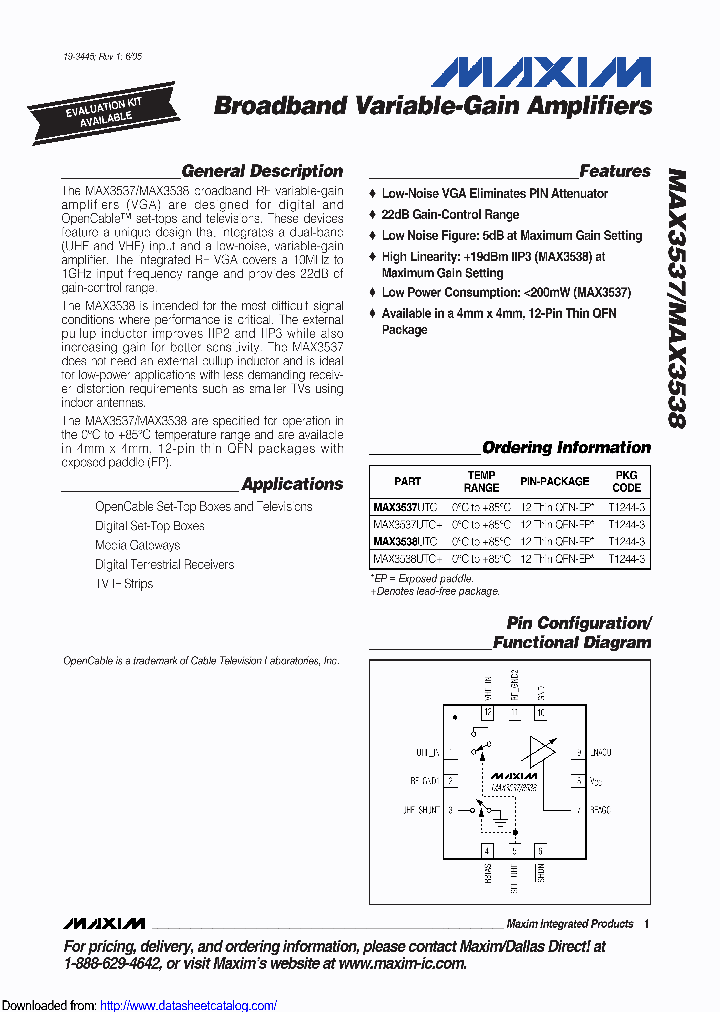 MAX3537UTC_8707455.PDF Datasheet
