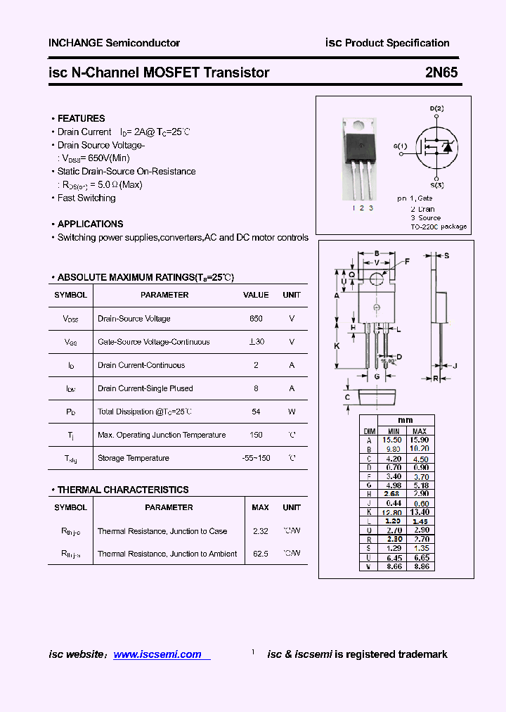 10N65_8712781.PDF Datasheet