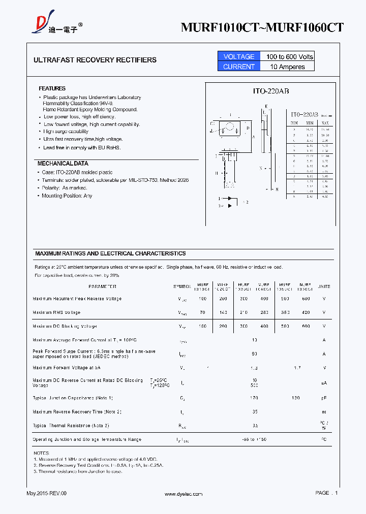 MURF1010CT_8713100.PDF Datasheet