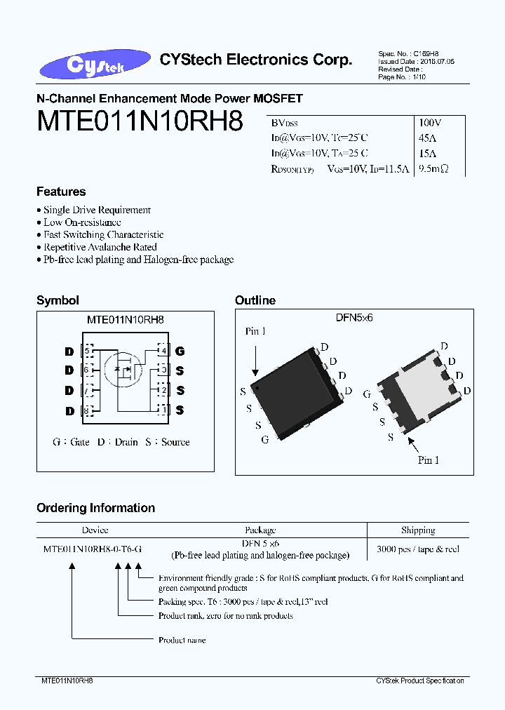 MTE011N10RH8-0-T6-G_8713859.PDF Datasheet