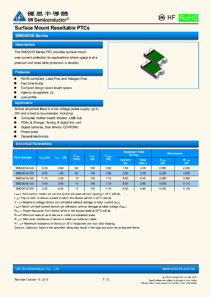 SMD2018-030_8714700.PDF Datasheet