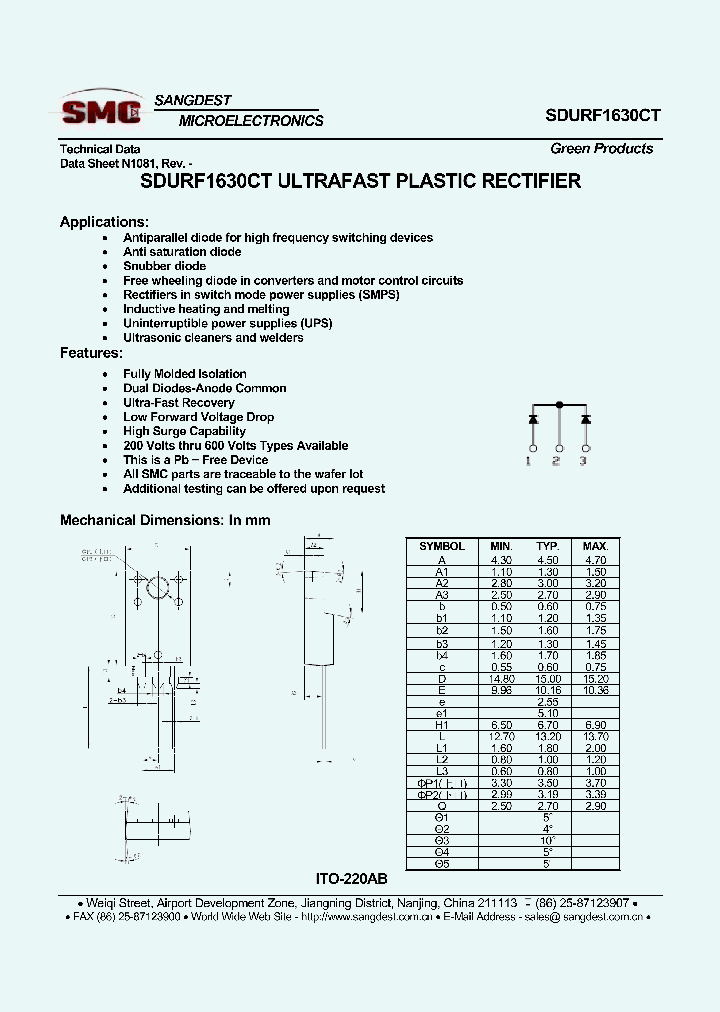 SDURF1630CT_8715868.PDF Datasheet