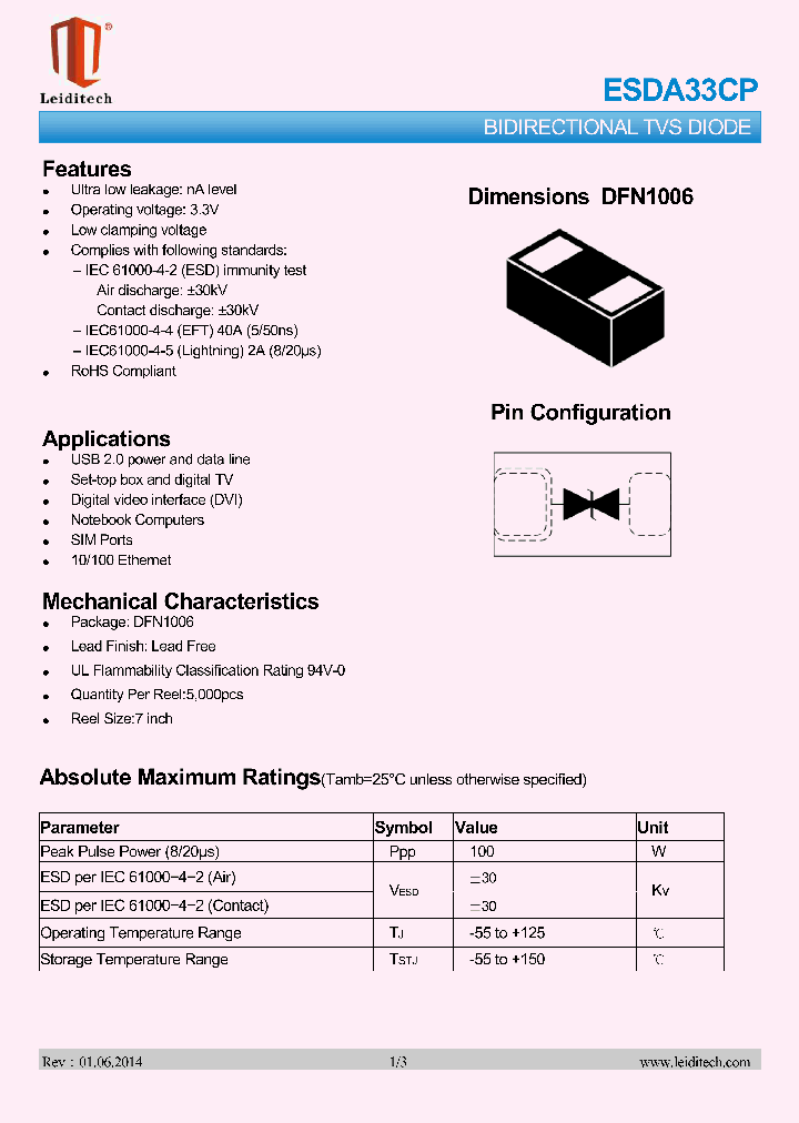 ESDA33CP_8723923.PDF Datasheet