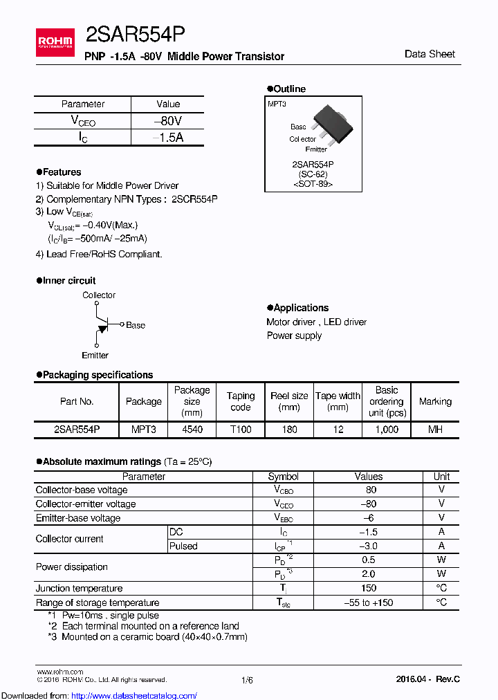 2SAR554PT100_8727581.PDF Datasheet