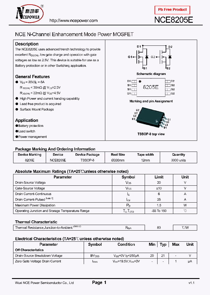 NCE8205E_8747629.PDF Datasheet