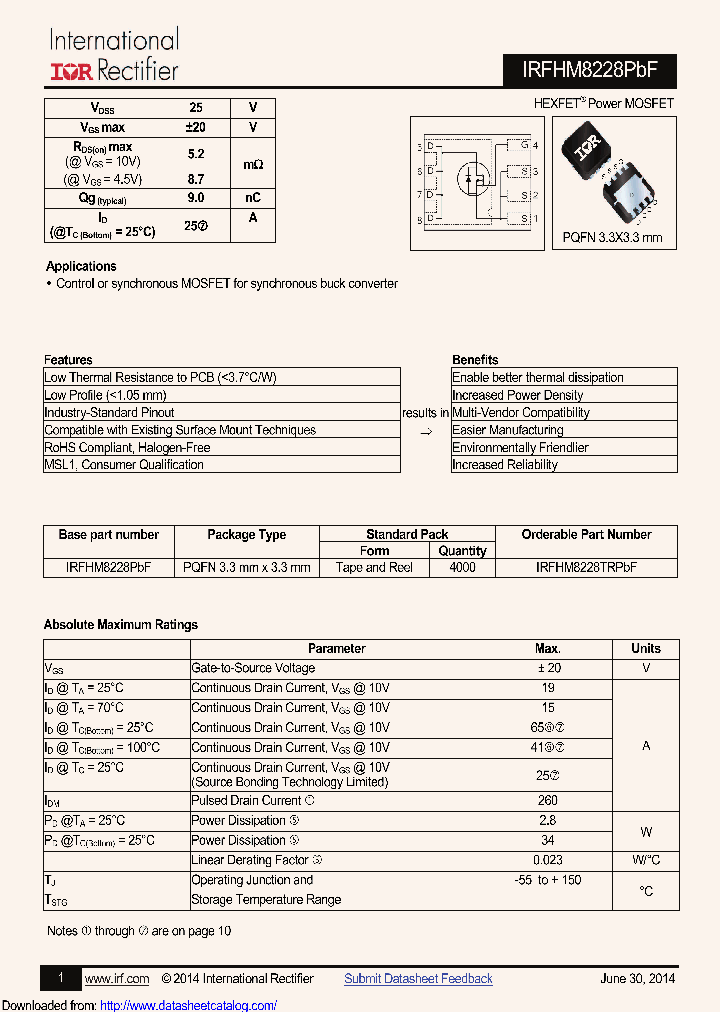 IRFHM8228TRPBF_8754331.PDF Datasheet
