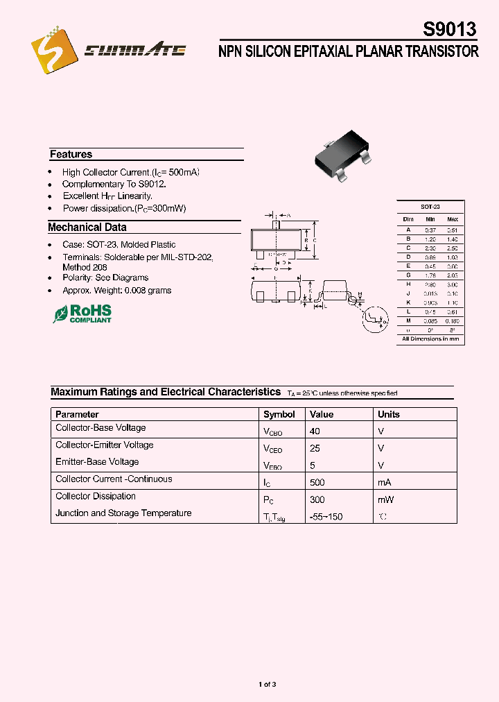 S9013_8755312.PDF Datasheet