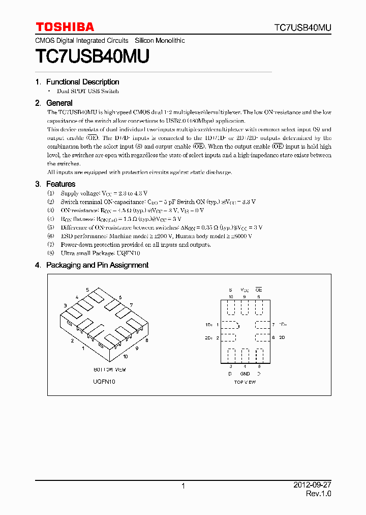 TC7USB40MU_8764270.PDF Datasheet