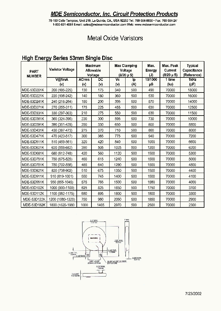 MDE-53D951K_8765398.PDF Datasheet