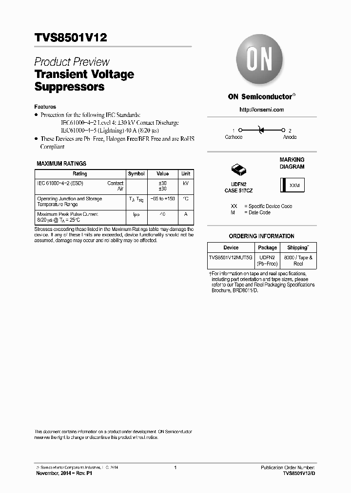 TVS8501V12_8782825.PDF Datasheet