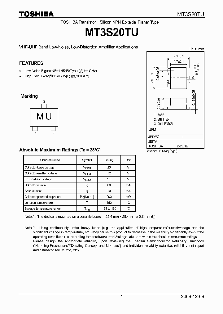 MT3S20TU_8790619.PDF Datasheet