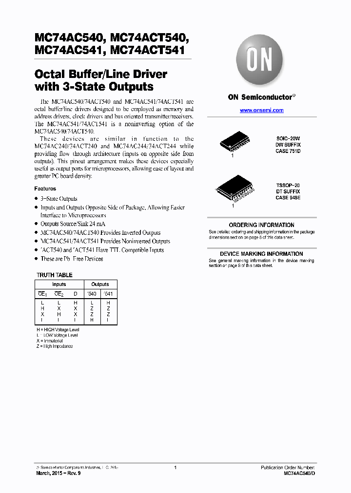 MC74ACT541DWR2G_8791672.PDF Datasheet