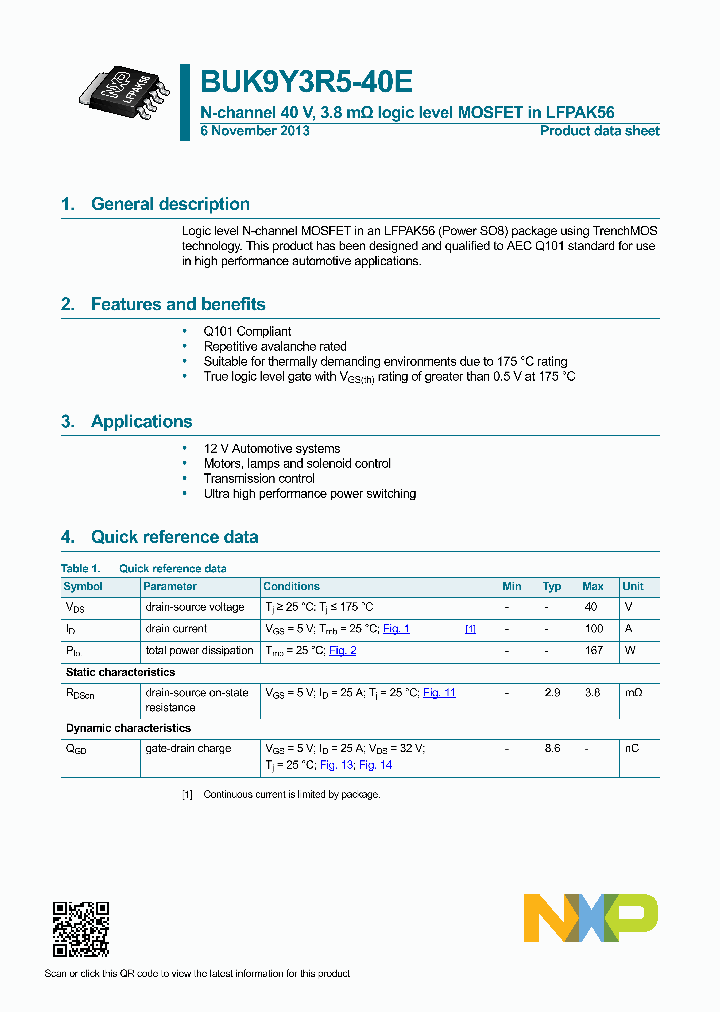BUK9Y3R5-40E_8798768.PDF Datasheet