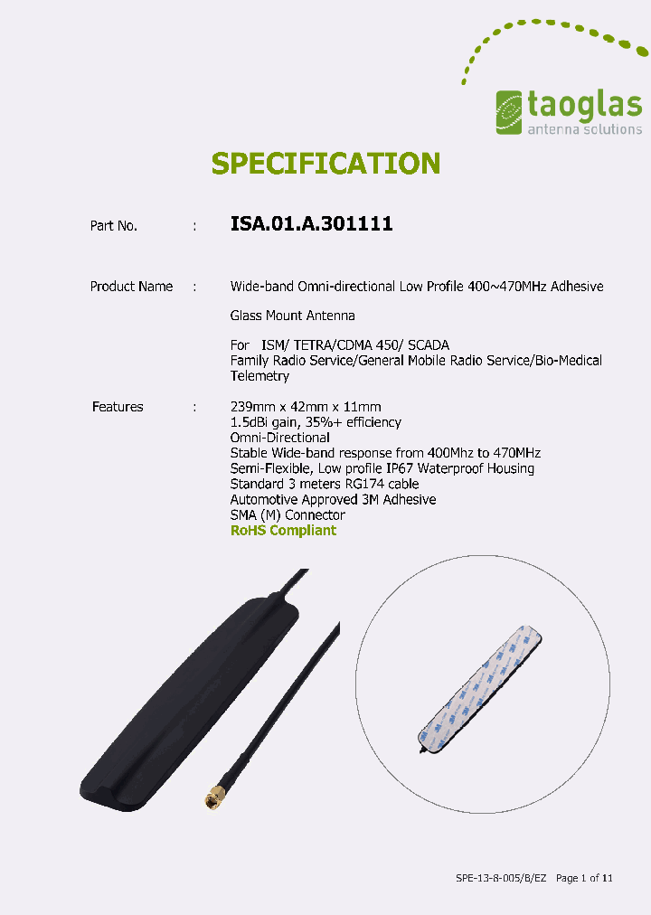 ISA01A301111_8816337.PDF Datasheet