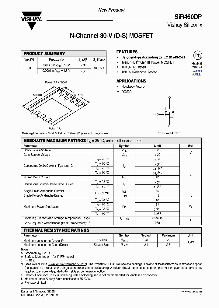 SIR460DP_8831410.PDF Datasheet