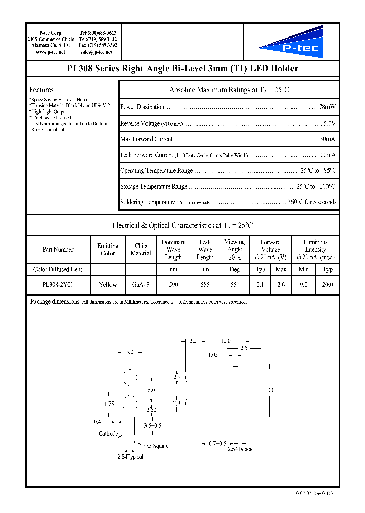 PL308-2Y01_8841461.PDF Datasheet