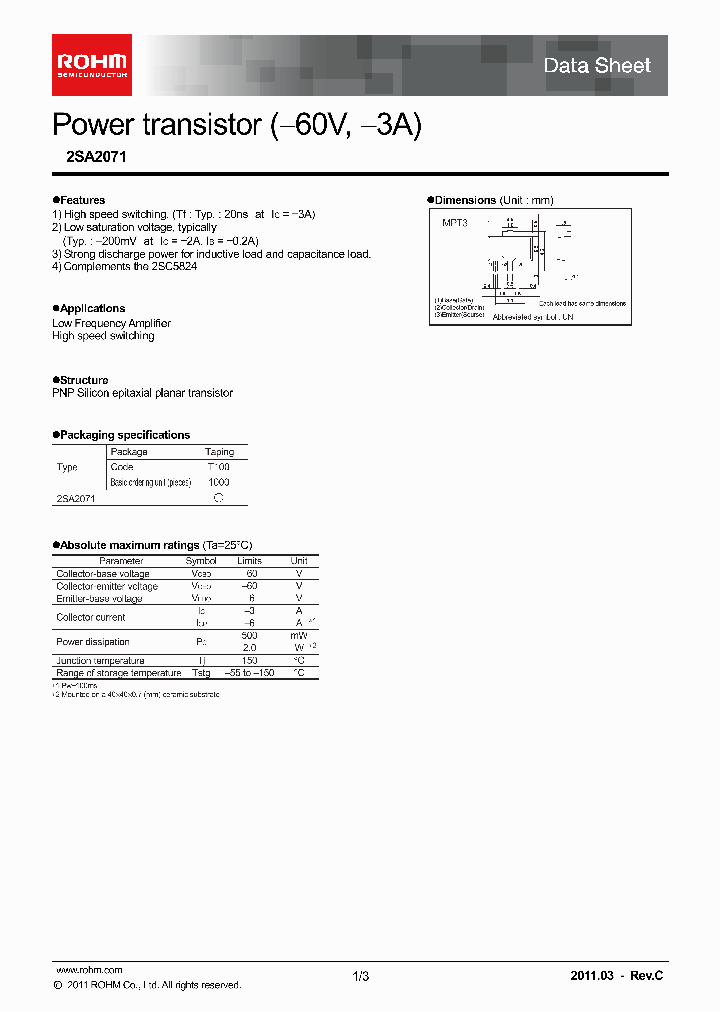2SA2071_8840787.PDF Datasheet