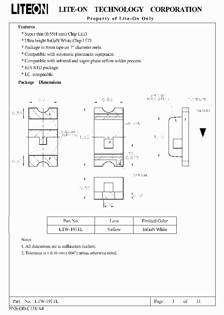 LTW-191TL_8832165.PDF Datasheet
