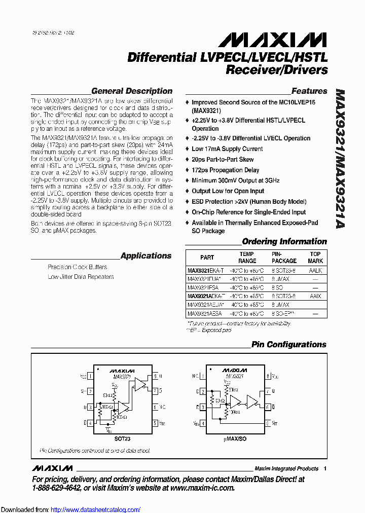 MAX9321AEKA_8833663.PDF Datasheet