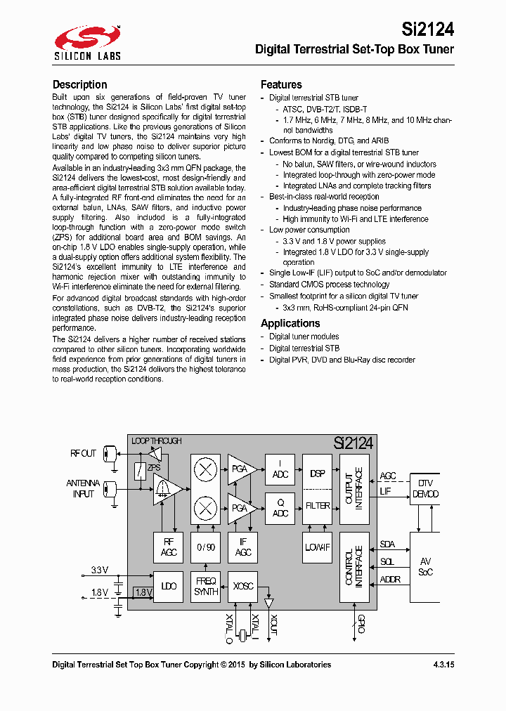 SI2124_8835117.PDF Datasheet