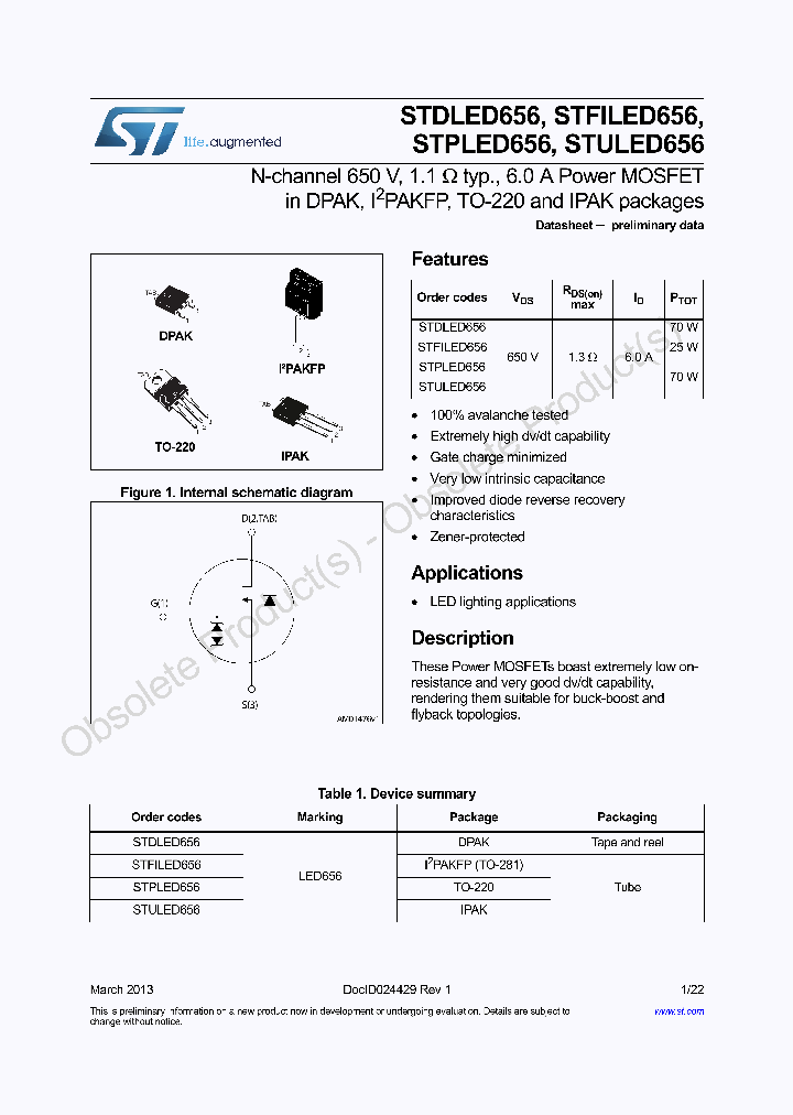 STFILED656_8834747.PDF Datasheet