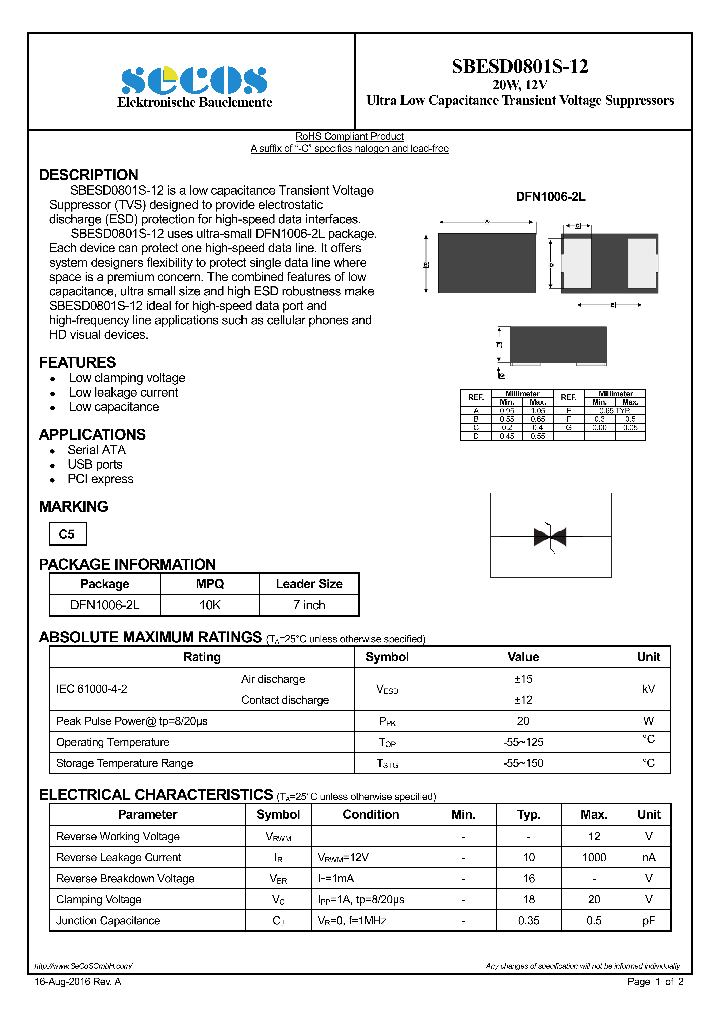 SBESD0801S-12_8833106.PDF Datasheet