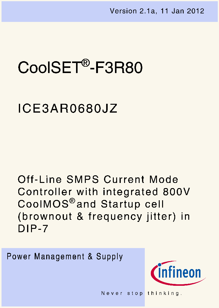 ICE3AR0680JZ_8838297.PDF Datasheet