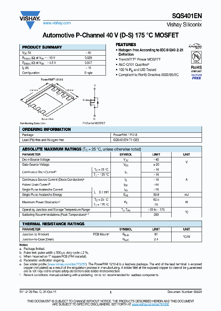 SQS401EN_8836122.PDF Datasheet