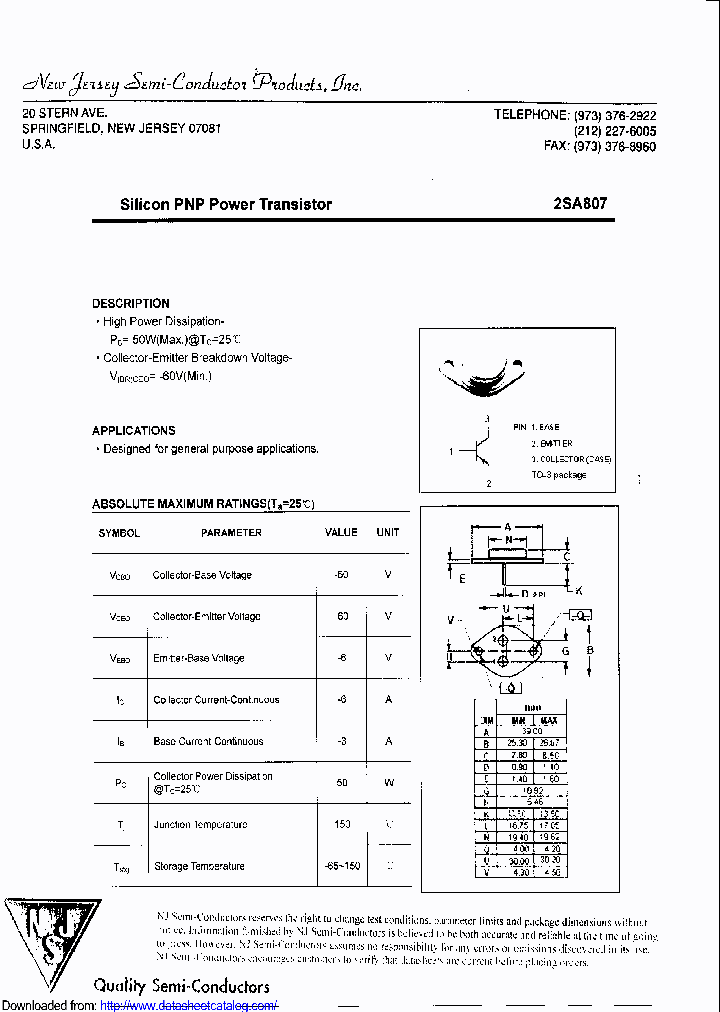 2SA807_8850266.PDF Datasheet