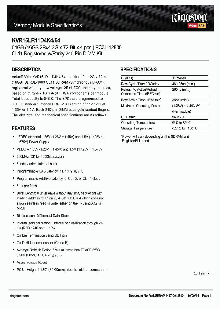 KVR16LR11D4K4-64_8843779.PDF Datasheet