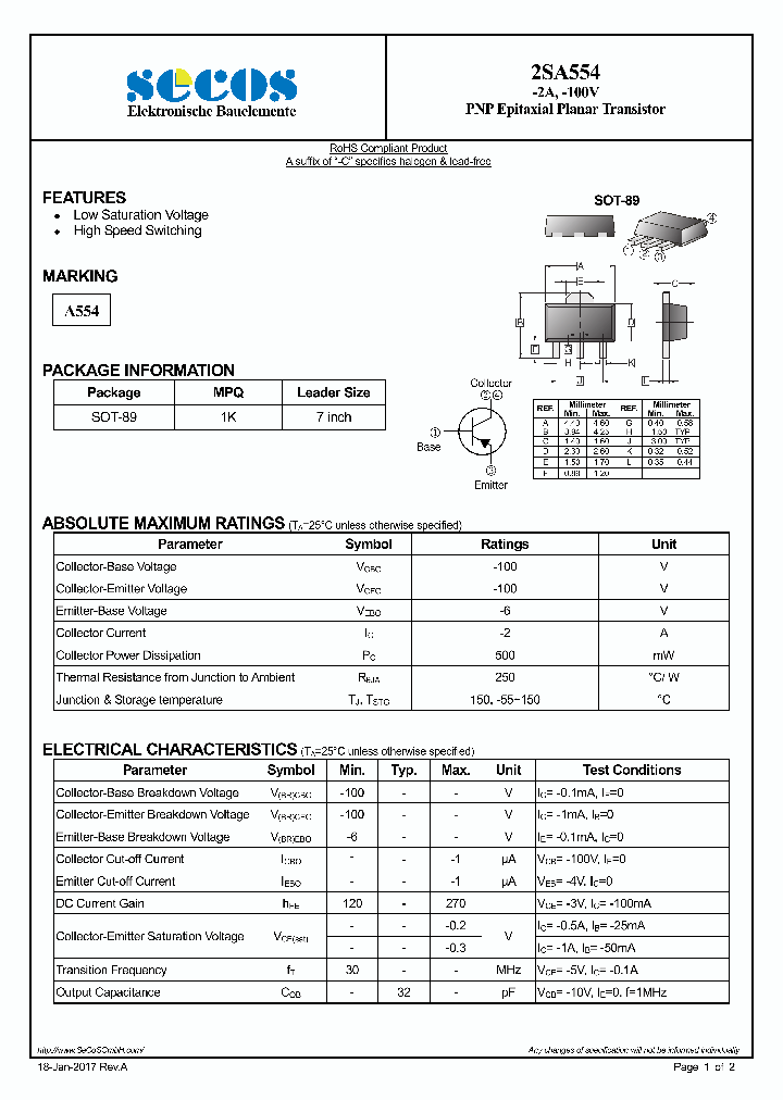 2SA554_8845686.PDF Datasheet