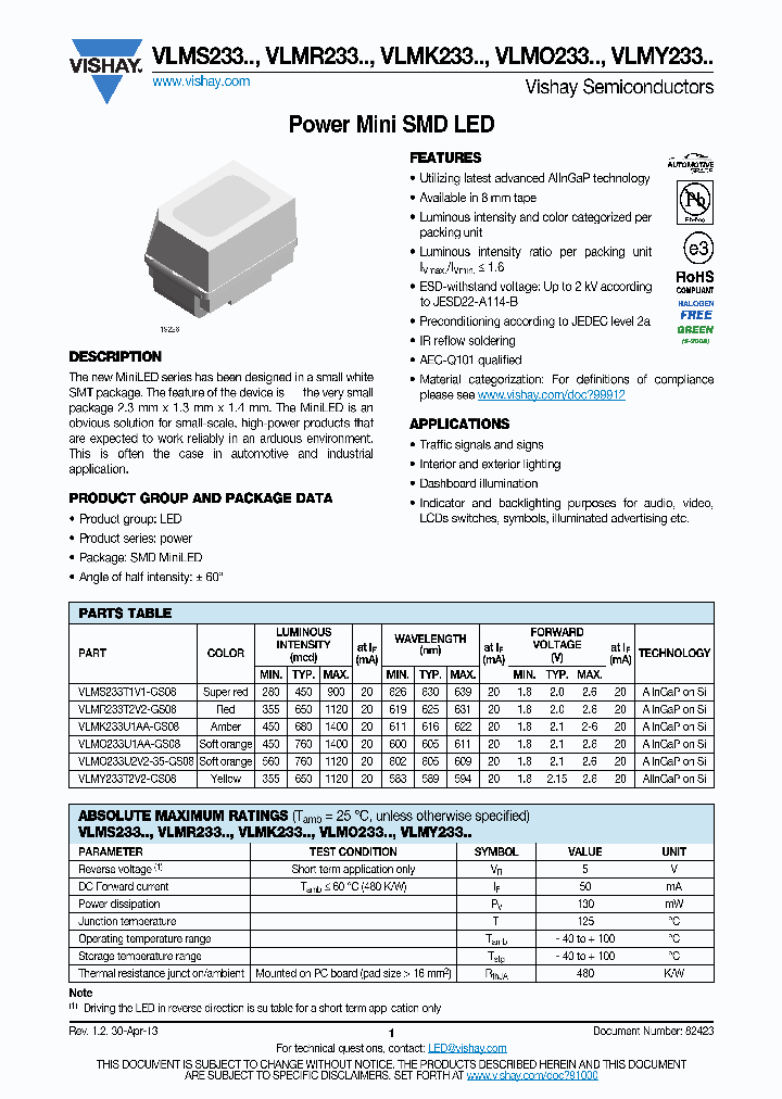 VLMS233_8847545.PDF Datasheet