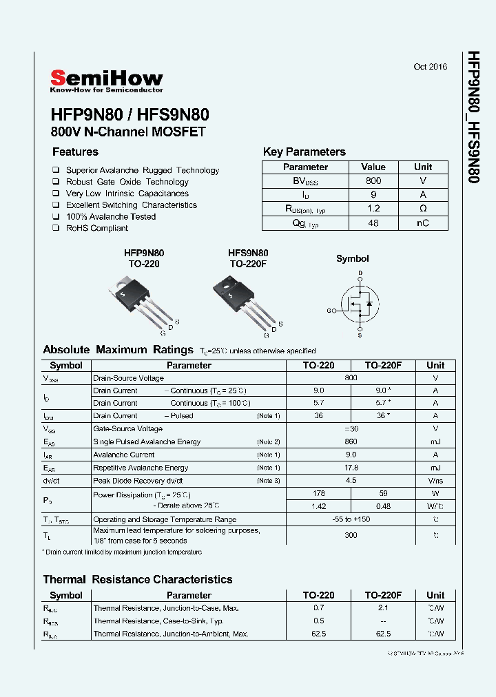 HFP9N80_8849070.PDF Datasheet