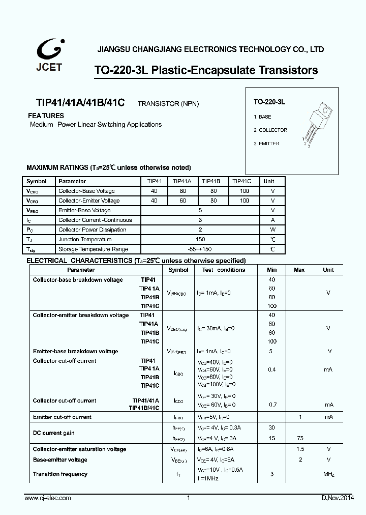 TIP41_8851423.PDF Datasheet