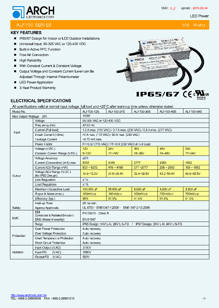 ALF100-24S_8853280.PDF Datasheet