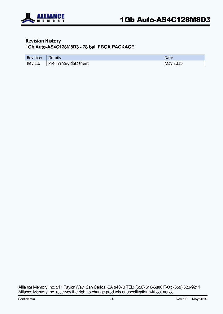 1GB-AUTO-AS4C128M8D3_8853645.PDF Datasheet