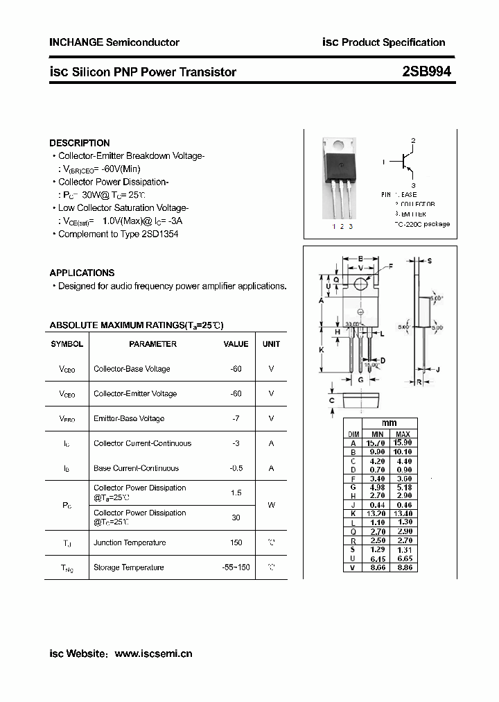 2SB994_8853820.PDF Datasheet