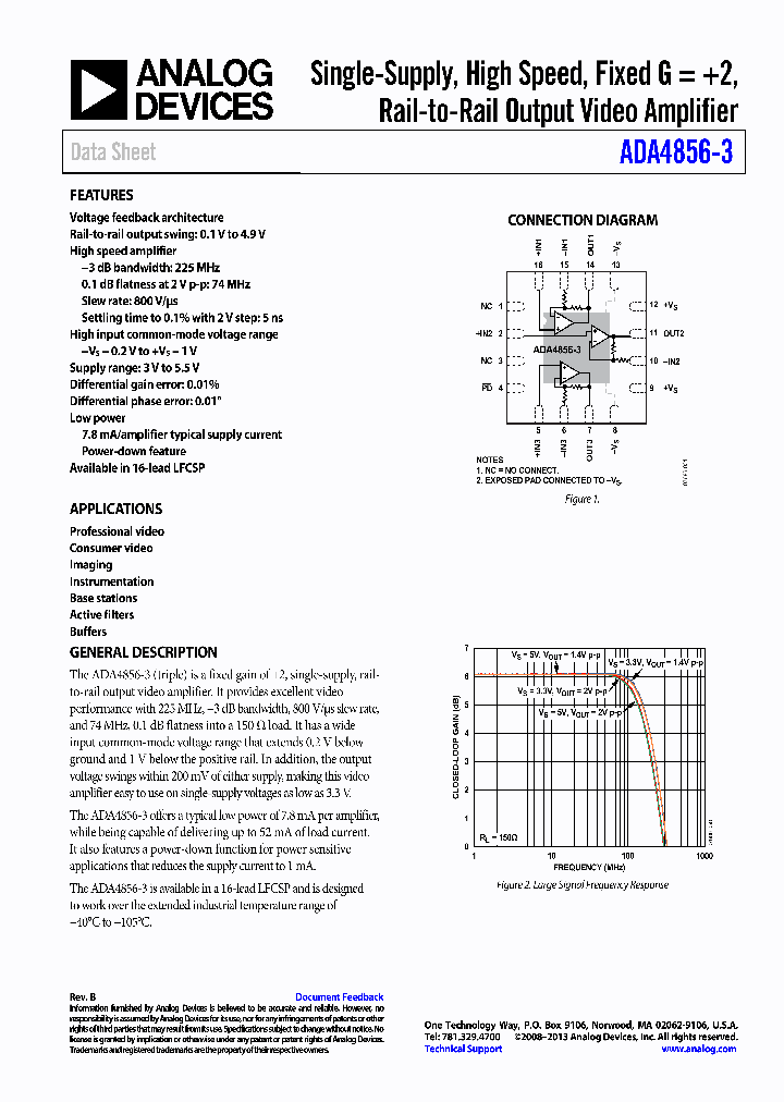 ADA4856-3YCP-EBZ_8856617.PDF Datasheet