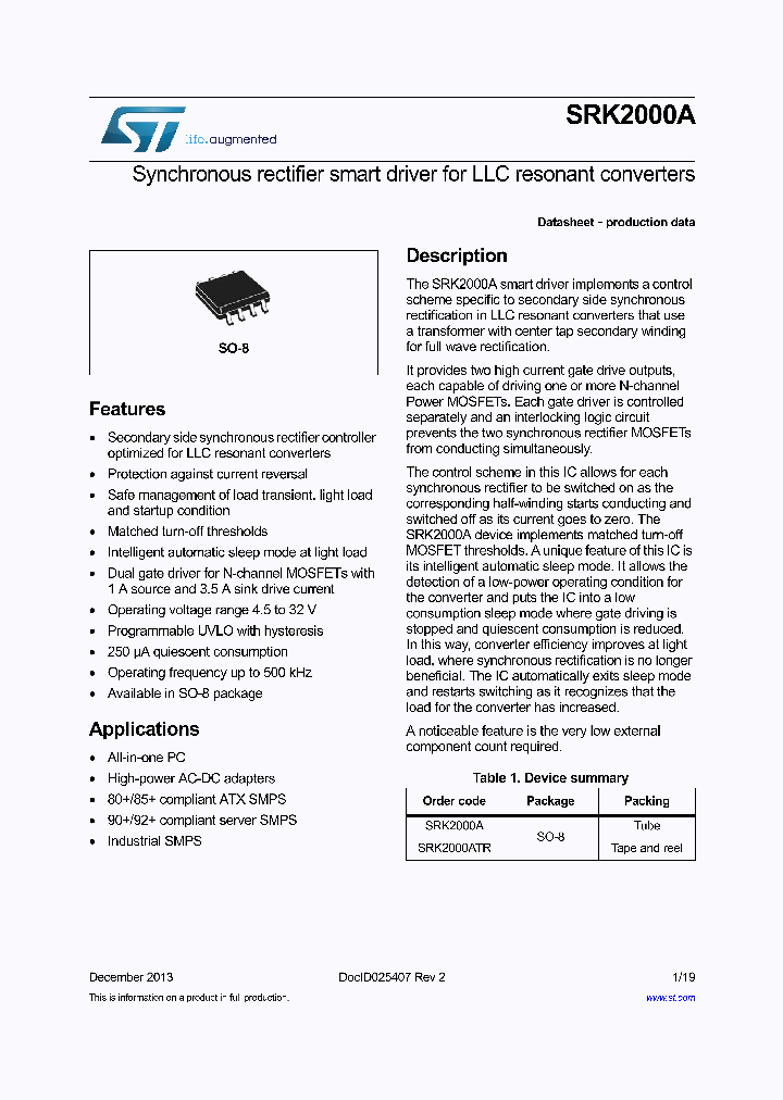 SRK2000ATR_8859628.PDF Datasheet
