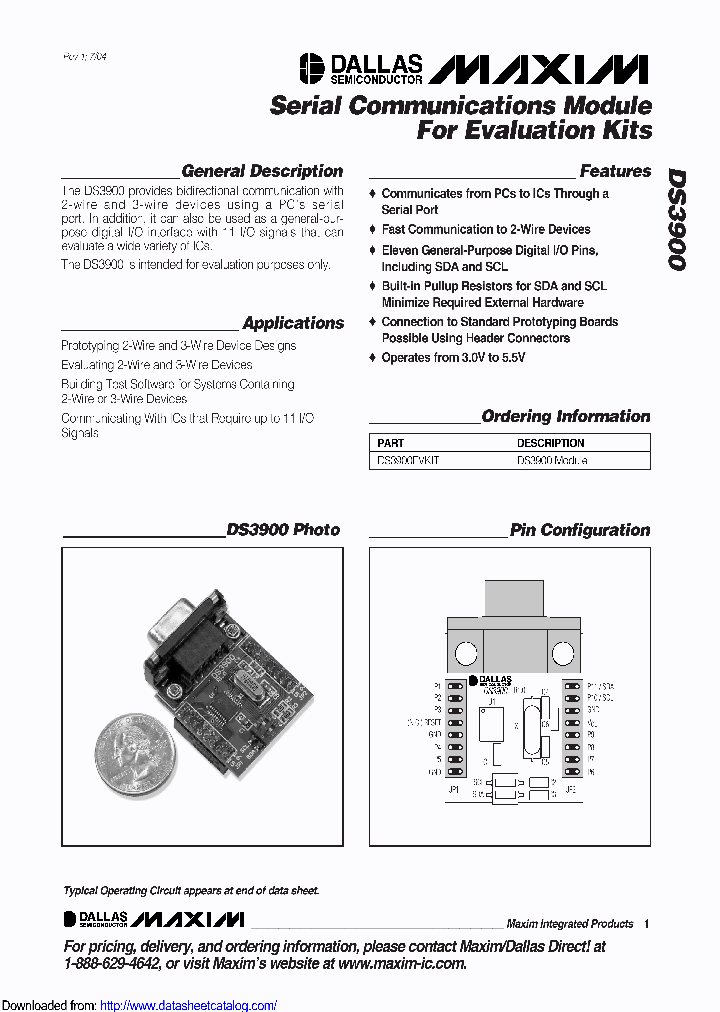 DS3900H1EVKIT_8863094.PDF Datasheet