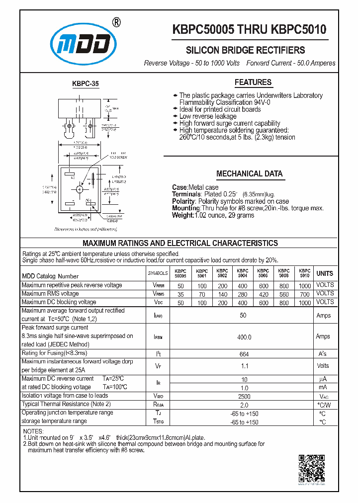 KBPC5010_8865698.PDF Datasheet