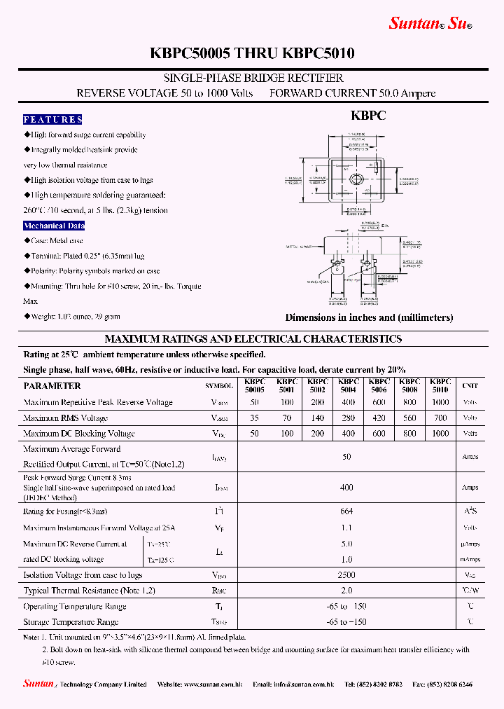KBPC5010_8865703.PDF Datasheet