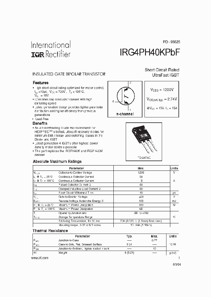 IRG4PH40KPBF_8868486.PDF Datasheet
