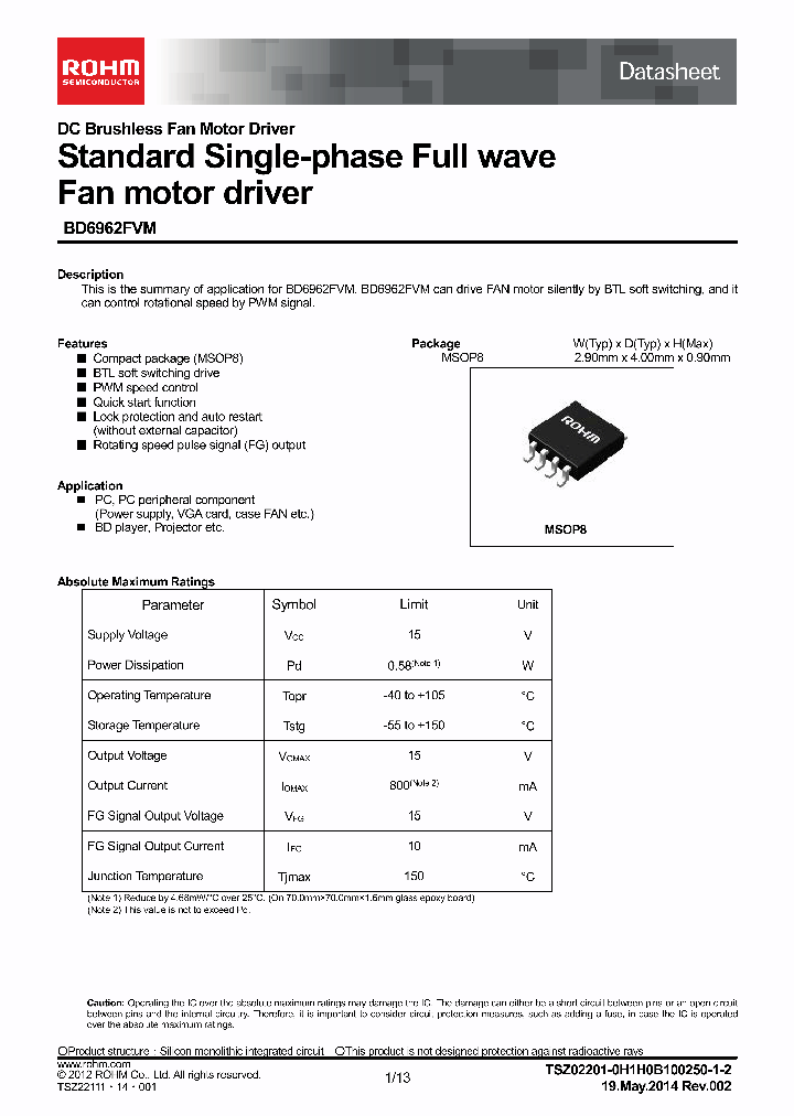 BD6962FVM-TR_8869095.PDF Datasheet