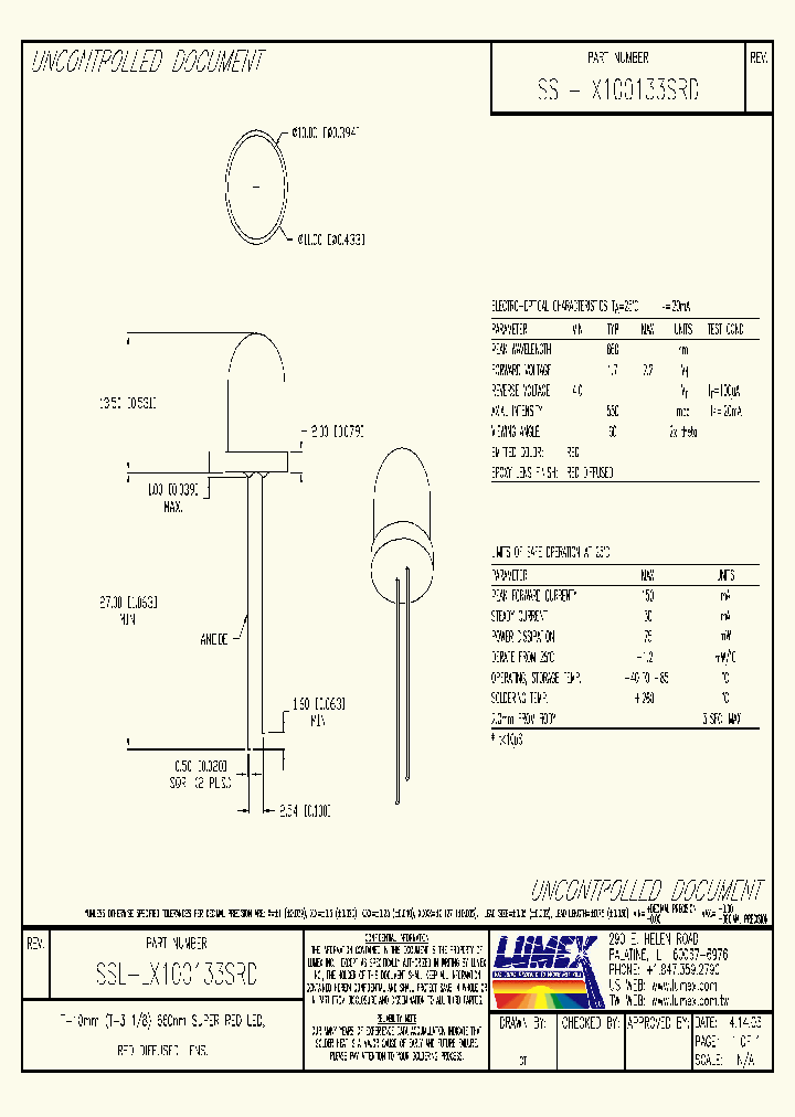 SSL-LX100133SRD_8867133.PDF Datasheet