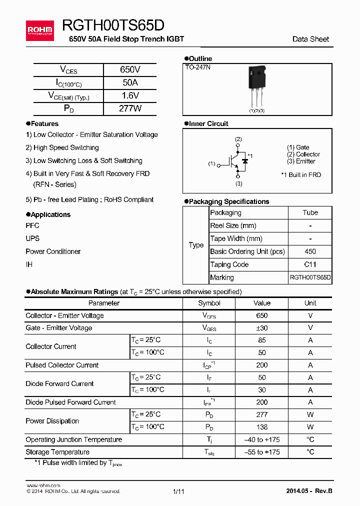RGTH00TS65D_8874257.PDF Datasheet