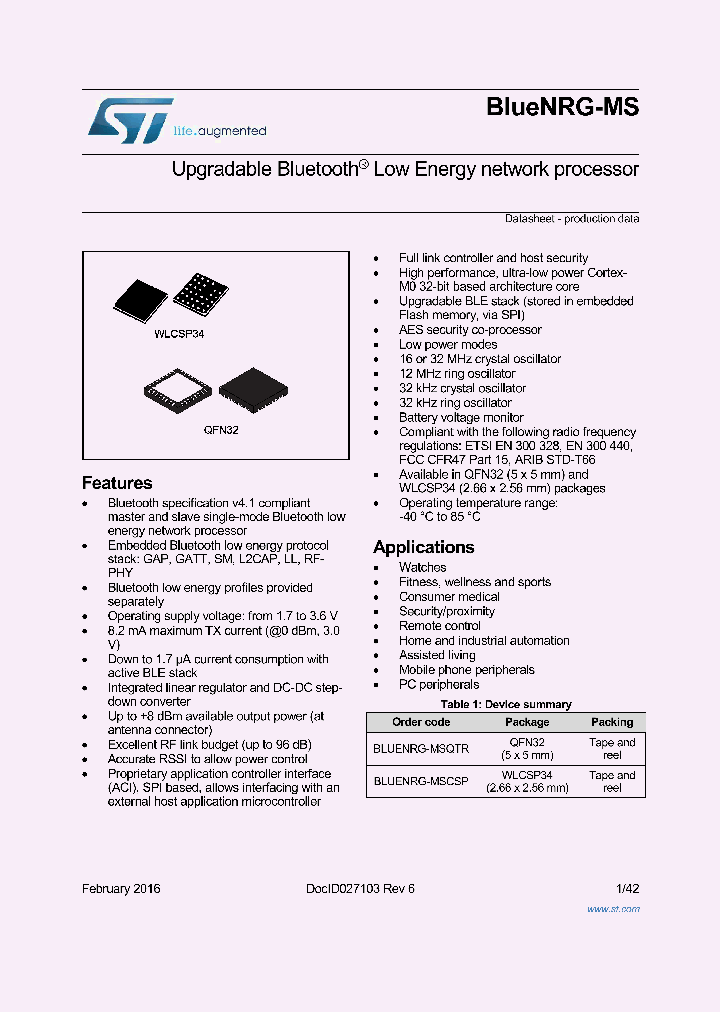 BLUENRG-MSQTR_8877827.PDF Datasheet
