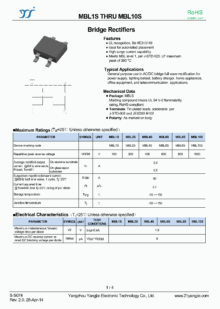 MBL6S_8877704.PDF Datasheet